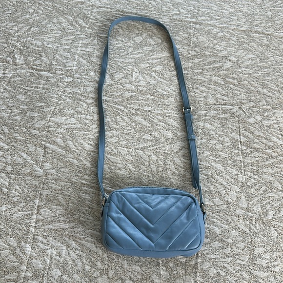 Love Moschino baby blue Gold Hearts Studded Crossbody Handbag. - Picture 6 of 6